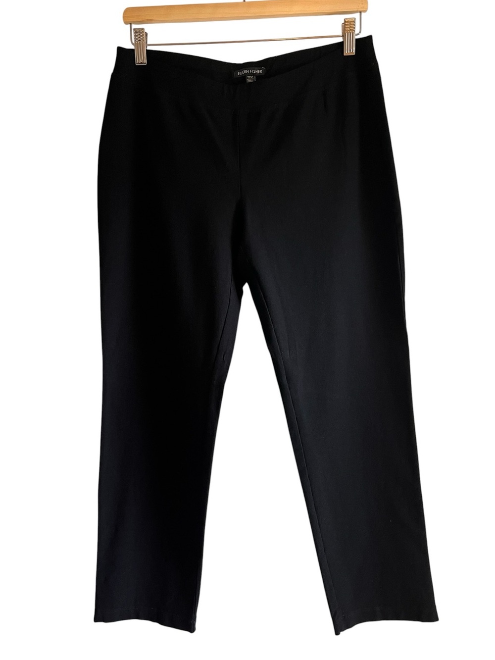 Eileen Fisher washable stretch crepe pant in black size S excellent condition - Picture 2 of 10